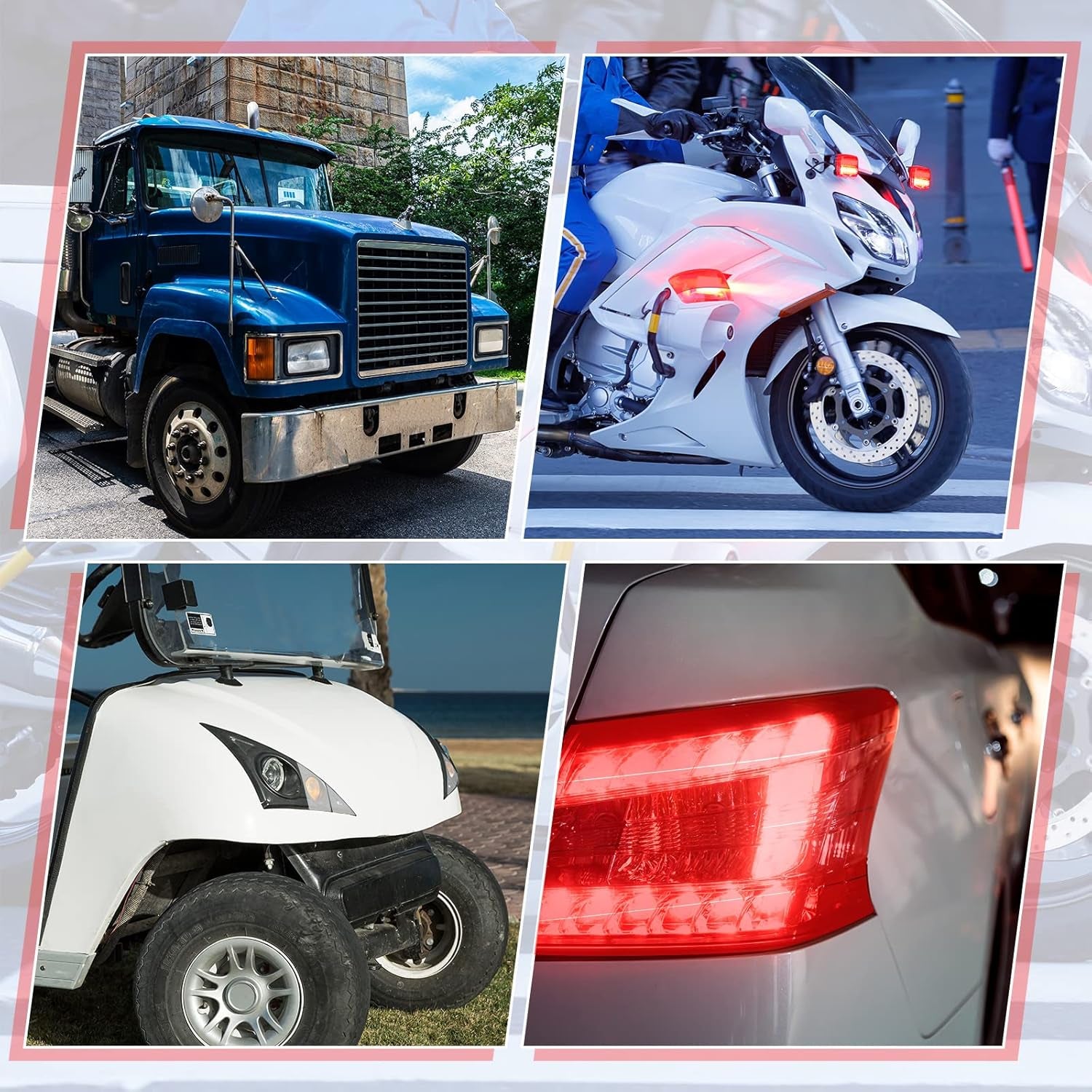 16.4 Ft X 2 Inches Self Adhesive Repair Light Tape Auto Tail Fog Lights Tint Headlight Lens (Red, Clear, Rolls)