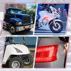 2 Rolls 3.94 Ft X 11.81 Inches Self Adhesive Repair Light Tape Auto Tail Light Tape Fog Lights Tint Tape Headlight Lens Tape (Red, Clear)