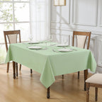 1 Pack 52 * 70Inch Rectangle Tablecloth Linen Textured, Waterproof and Stain Resistant Table Cloth Dining Table Cover for Kitchen Dinning Party Banquet Tabletop Decoration(Sage Green)
