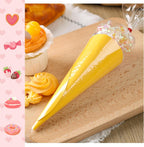 200 Pack Cone Bags, 6.3×11.8 Inch Cellophane Treat Bags with Ties for Wedding Birthday Halloween Party Favor