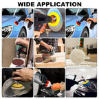 178 Pcs Car Sanding Kit Drill Polisher Attachments Angle Grinder Discs Foam Polishing Pad 3 Inch Buffing Pads Backing Adapter Sandpapers for Car Wood Glass Metal Resin Epoxy, Disc Grit 40-10000