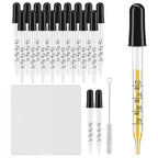 20Pcs Eye Droppers with Storage Case, Glass Pipette Dropper with Cleaning Brush for Essential Oil, Medicine, Crafts, Accurately 1Ml Pipette for Mixing Paints, Lab Use, Animal Feeding, Ear&Eye Drops
