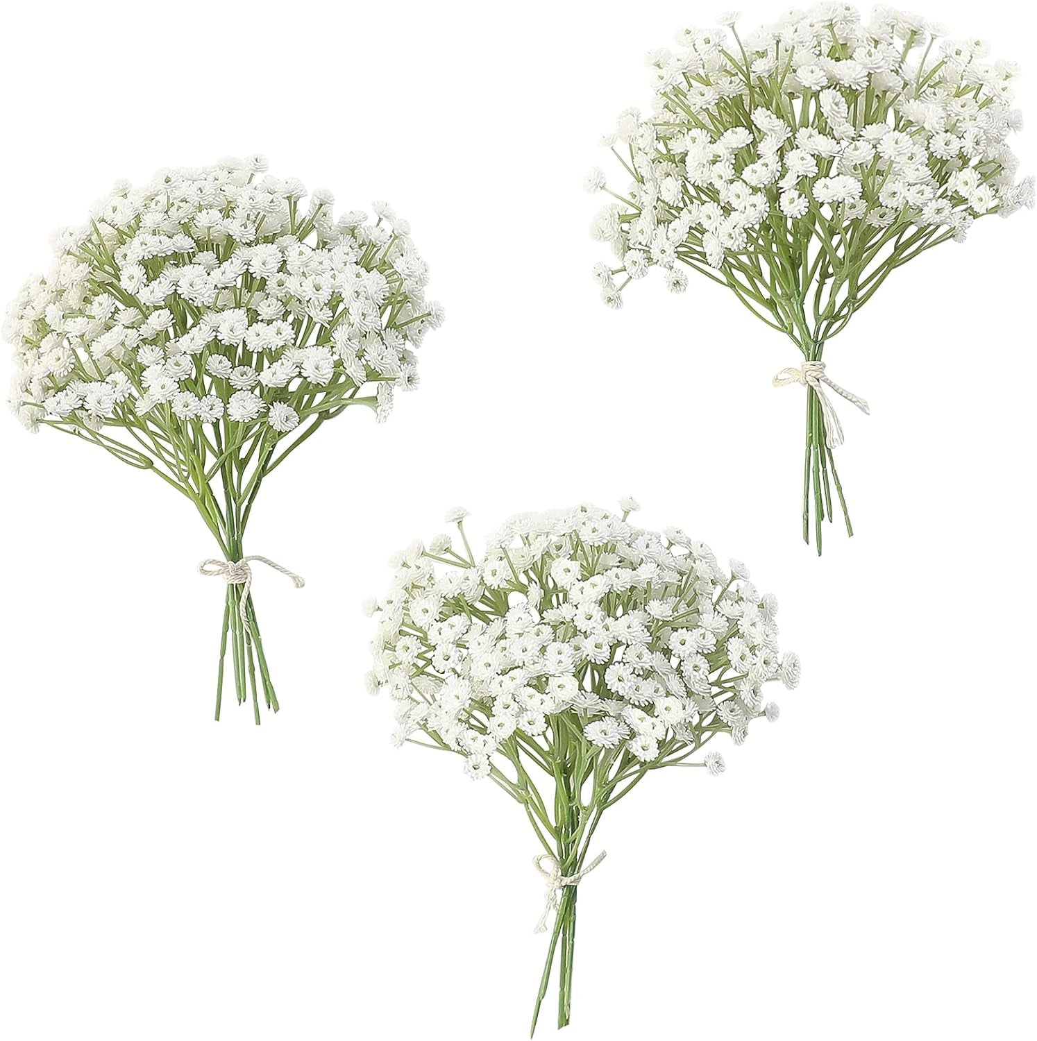 18Pcs Artificial Babys Breath Gypsophila Greenery Sprays, Real Touch White Fake Flowers for Wedding Bouquets Centerpieces Floral Arrangements and Decorations