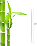 1000 Count Bamboo Toothpicks Barbecue, Fruits and Teeth Cleaning - round Double-Pointed Wooden Toothpicks, for Appetizers,Olives