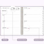 2026 Planner, Weekly and Monthly Calendar Agenda Book, Jan 2026 - Dec 2026, Hardcover Planning Academic Planner for Office School Supplies and Desk Accessories - A5 (6.3'' X 8.5'')