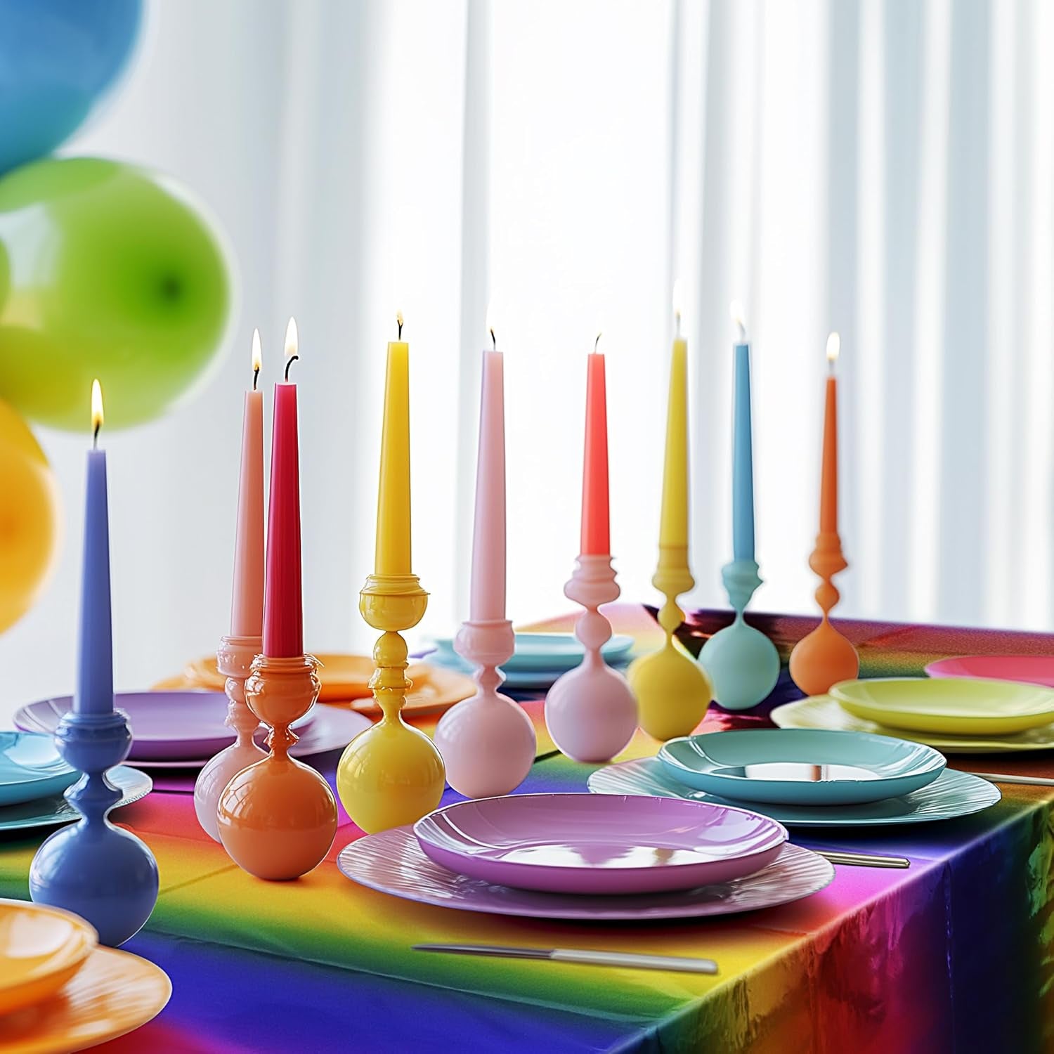 1 Pieces Tie Dye Rainbow Tablecloth, 54 X 72 Inch Plastic Table Cover, Colorful Tie-Dye Design, Disposable Party Decoration for Birthday, Pride, Wedding, Baby Shower, and Festivals