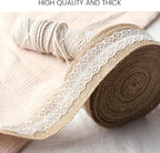 11Yard Jute-Burlap Ribbon Roll, Rustic Brown Natural Lace Trim for Gift Wrapping, Wreath Making, DIY Crafts & Farmhouse Home Decor