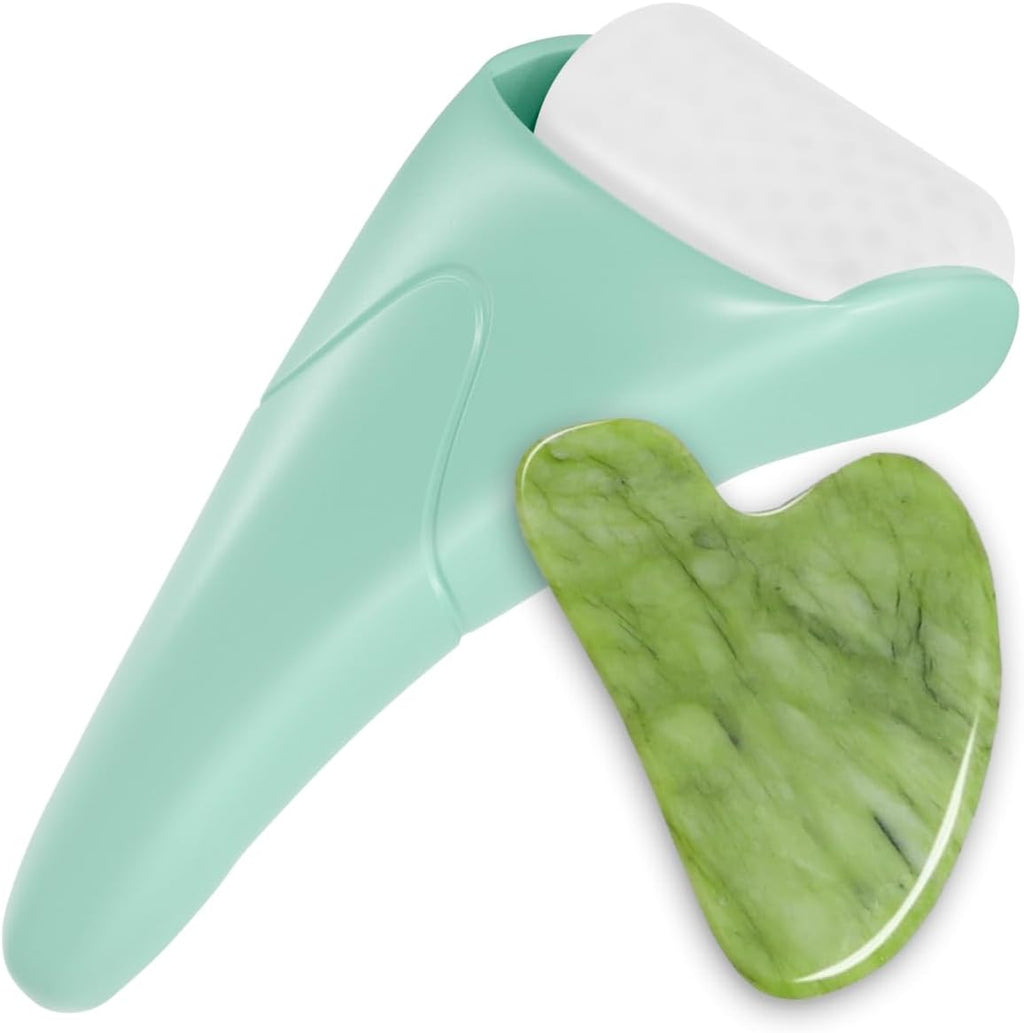 (Aqua) Ice Roller for Face – Cooling Massage Tool for Energizing Skin & Reducing Swelling