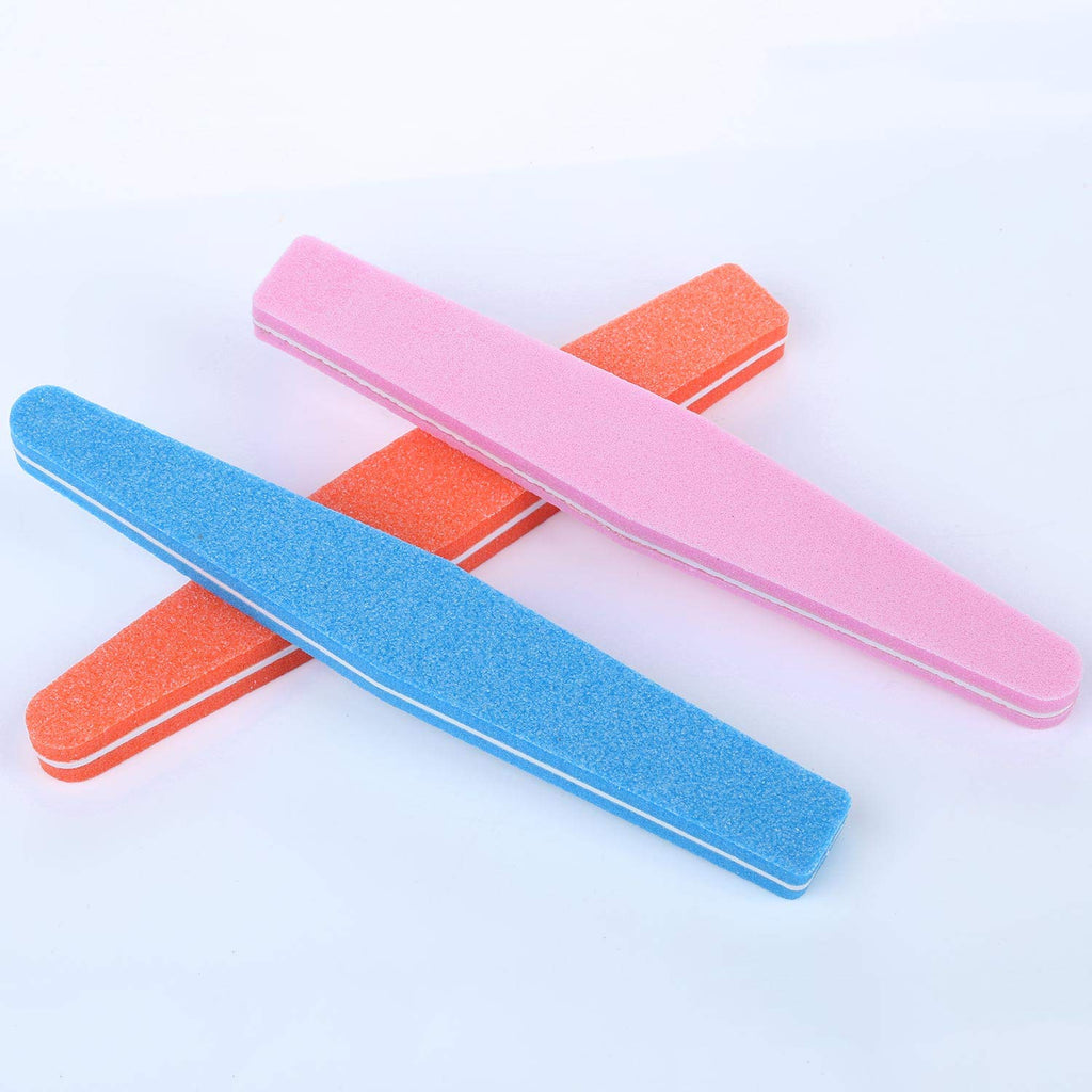 20 Pieces Nail Buffer Block Sponge Nail File Washable Double Sided 100/180 Sanding Block Buffing Files