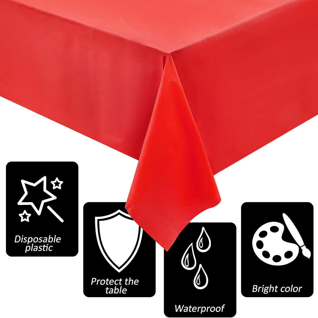 12 Pcs Juneteenth Tablecloth Disposable Red Black Green Plastic Table Cover for June 19Th African Afro American Independence Day Black History Month Festival Party Decorations, 108 X 54 Inch