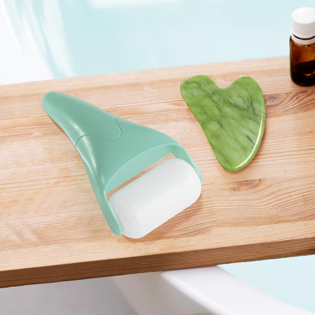 (Aqua) Ice Roller for Face – Cooling Massage Tool for Energizing Skin & Reducing Swelling