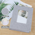 2 Pack Photo Album 4X6, Linen Cover Photo Book, Small Photo Album Book for 36 Pockets Hold 72 Pictures, Picture Book for Photos Family Anniversaries Baby Vacations（Gray)