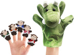 12Pcs Plush Monkeys Ducks Finger Puppets Set for Toddlers with Animals Hand Puppets