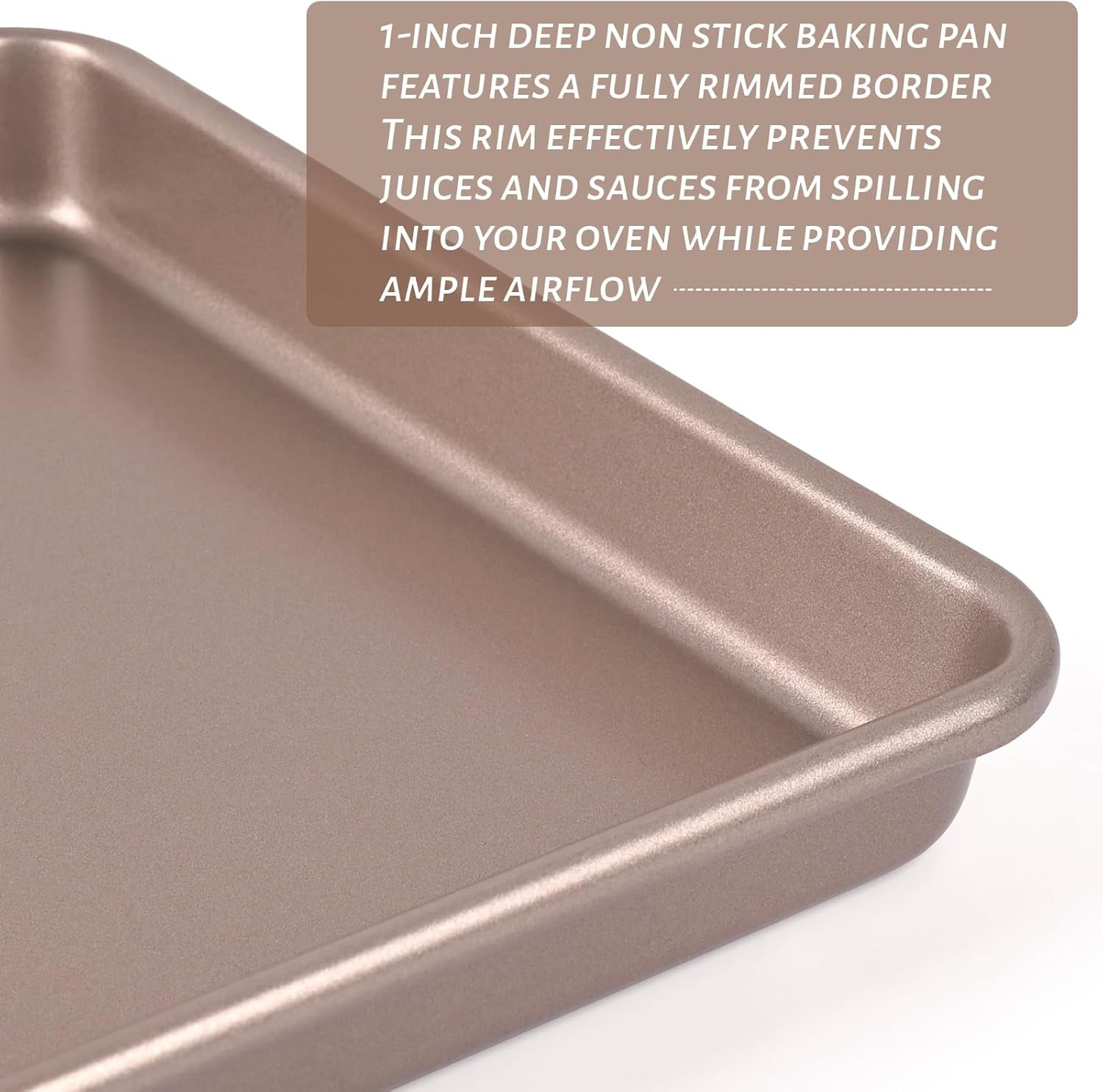 11 Inch Air Fryer Toaster Oven Tray, Set of 2 Nonstick Heavy Carbon Steel Toaster Cookie Sheets Baking Pan