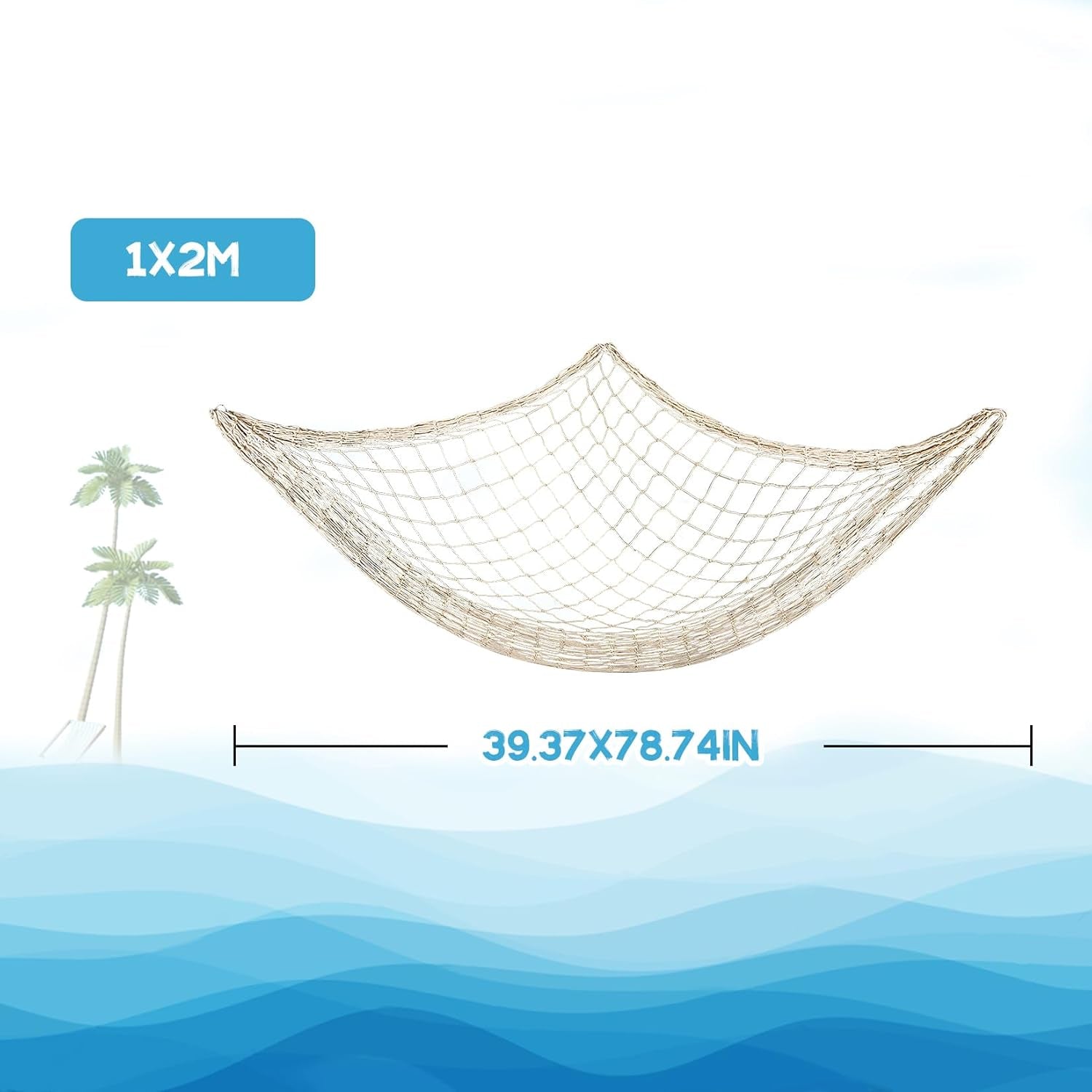 1PC Fish Net Decorative - Fish Net Decorations Decorative Netting Nautical Fishnet Table Runner Nets Netting Fishnet Ocean Party Decor Decoration Decorative Fishing Rope Netting Decorations