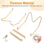 1 Pack Plate Hanger for the Wall, 16–20 Inch Large Decorative Plate, Stainless Steel Invisible Heavy Duty Spring Plate Holder with Wall Hook, Secure Display for Platters and Collectible Plates