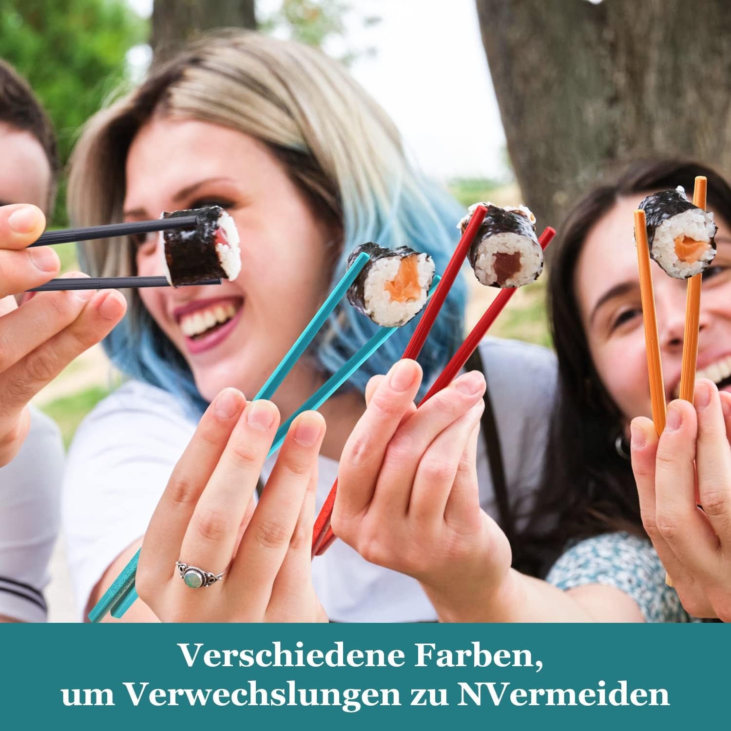 10 Pairs Fiberglass Chopsticks, Chopsticks Reusable,Chop Sticks Reusable Dishwasher Safe (COLOR)