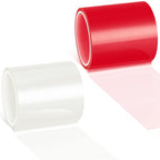 16.4 Ft X 2 Inches Self Adhesive Repair Light Tape Auto Tail Fog Lights Tint Headlight Lens (Red, Clear, Rolls)