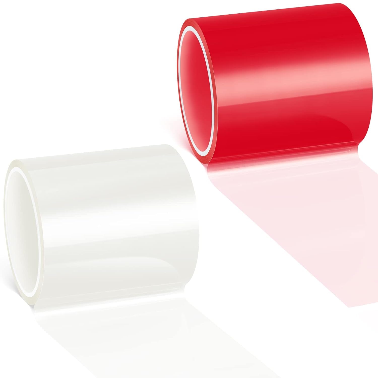 16.4 Ft X 2 Inches Self Adhesive Repair Light Tape Auto Tail Fog Lights Tint Headlight Lens (Red, Clear, Rolls)