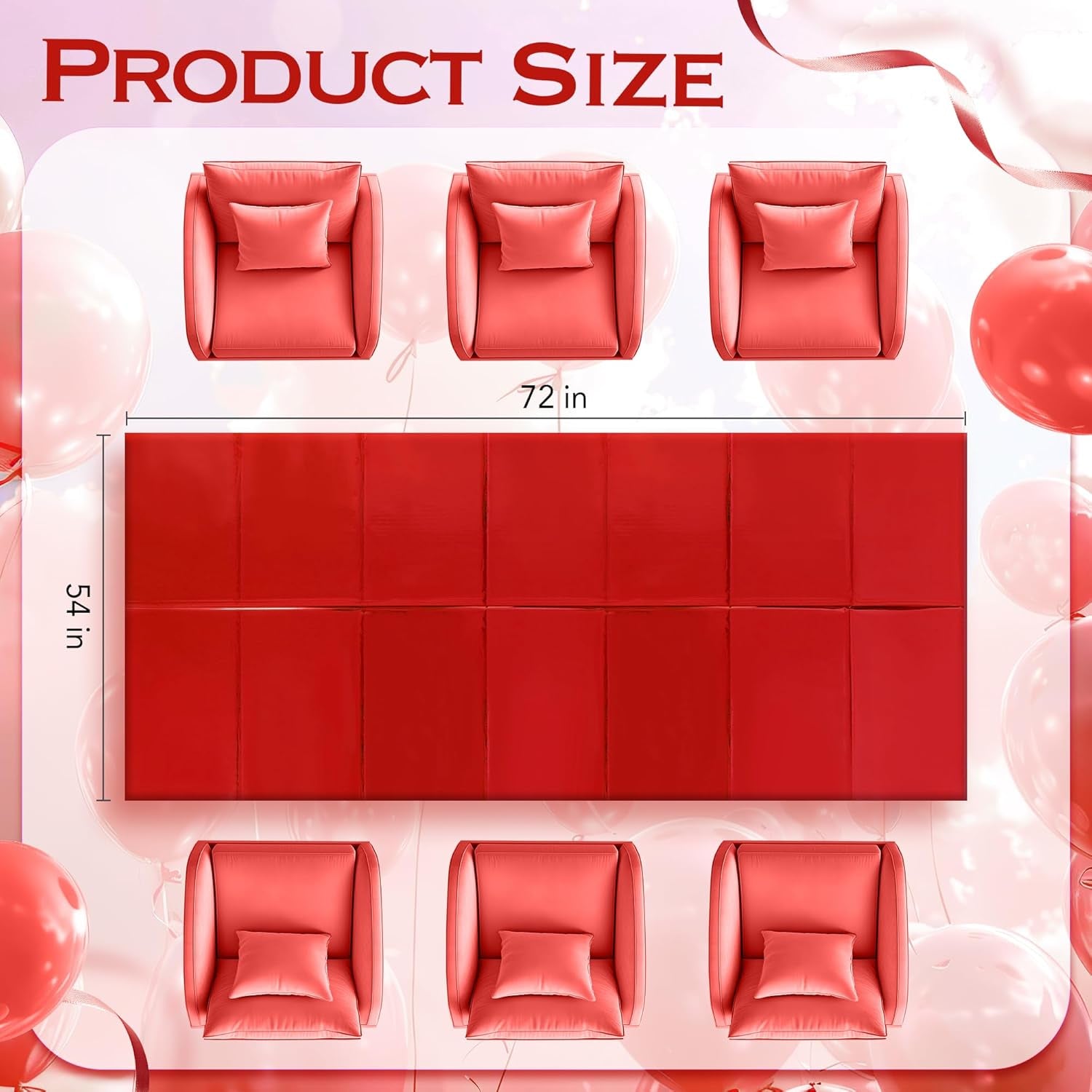 2 Pieces Red & Green Foil Tablecloth 54 * 72Inch Plastic Birthday Party Table Cloths Disposable Waterproof Table Cover for Christmas Wedding Graduation Party Supplies