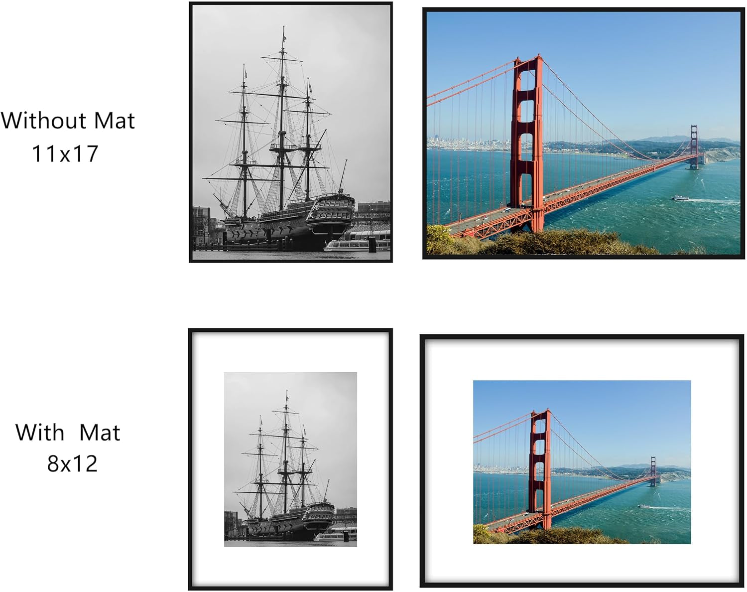 11X14 Picture Frame and 11X17 Picture Frame, 2 Pack