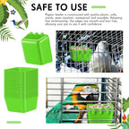 20 Pcs Cage Cups Chicken Feeder Waterer 16 Oz Birds Feeders Hanging Bunny Cage Chicken Water Bowl for Pet Parrot Rooster Parakeet Gamefowl Poultry Pigeon Wire Hutch(Green)