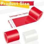 16.4 Ft X 2 Inches Self Adhesive Repair Light Tape Auto Tail Fog Lights Tint Headlight Lens (Red, Clear, Rolls)