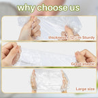 100PCS Bowl Covers Reusable - Thickend&Sturdy Plastic Bowl Cover Elastic Food Covers Stretch Reusable Disposable Food Storage Fresh Keeping Bags Outdoor to Keep Dust Away Outdoor Party Supplies