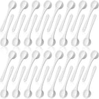 200 Pcs Teaspoon Measuring Spoons Bulk Reusable Plastic Scoop Measuring Spoons Long Handle Plastic Scoop for Cosmetics Coffee Sugar Spices Protein((5 Ml / 5 Cc/ 1 Tsp)