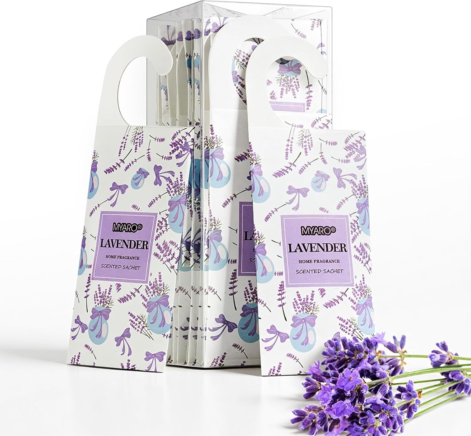 12 Packs Lavender Hanging Closet Air Freshener Long Lasting Drawer Deodorizer Smell Good Potpourri Scented Sachet for Home House