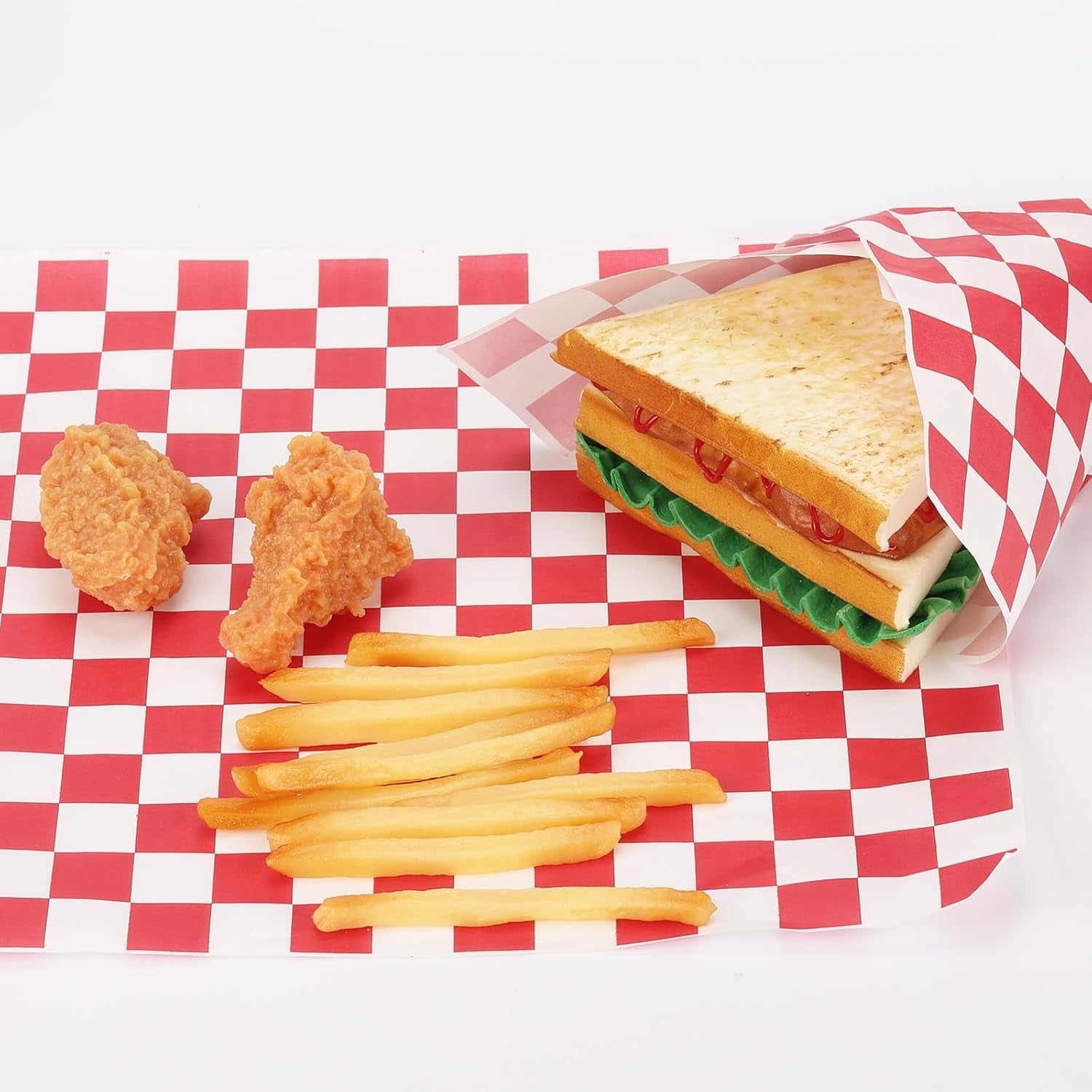 200 Pcs Deli Wax Paper Sheets for Food 12X12 Inch Sandwich Paper Wraps Sheets Grease Resistant Basket Liners for BBQ, Picnic, Party