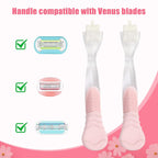 2PCS Handle Replacement Compatible with Gillette Venus Razor (Only Handle) - Pink