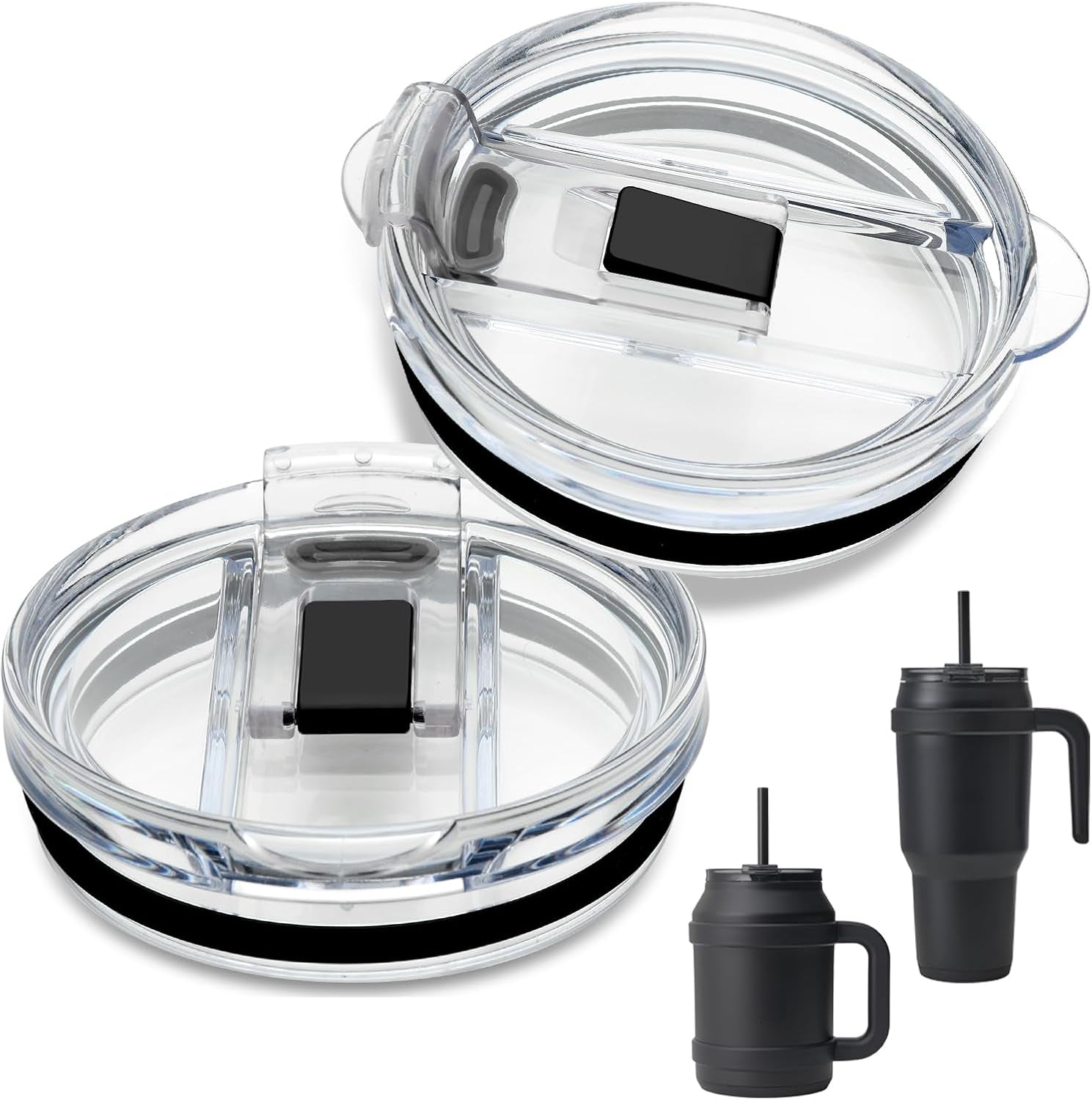 2Pcs Tumbler Lid Replacement Compatible with Reduce 40Oz 50Oz, Accessories for Reduce Tumbler Cup, Bpa-Free, Reusable Replacement Lid