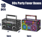 10PCS 80S Party Favor Boxes, Novelty Boom Box Candy Treat Boxes Gift Boxes for Retro Party Supplies Radio Decorations
