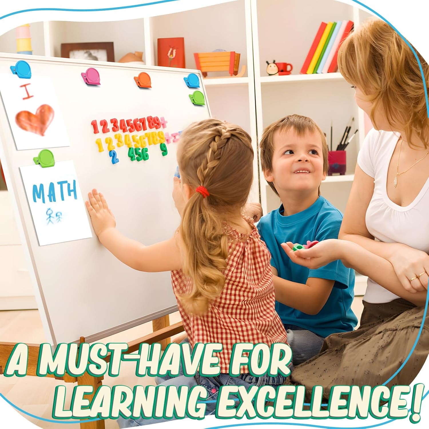 24 Pcs Magnetic Clips, Fridge Magnets Refrigerator Magnet, Whiteboard Magnets, Magnet Clips Heavy Duty, Metal Clip Magnets for Classroom, Home, Photo Displays, Locker