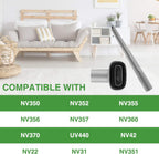 2 Pack Crevice Tool and Dust Brush Replacement Compatible with Shark Navigator Lift-Away Vacuum Cleaner Accessories for NV350, NV352, NV355, NV356E (Compatible with Part #112FFJ)