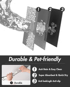 -Pet Feeding Mat-Absorbent Floral Cat&Dog Food Mat-Dog Mat for Food and Water Bowl-No Watermark Quick Dry Dog Water Dispenser Mat Pet Placemat-Pet Supplies & Accessories1219 Grey