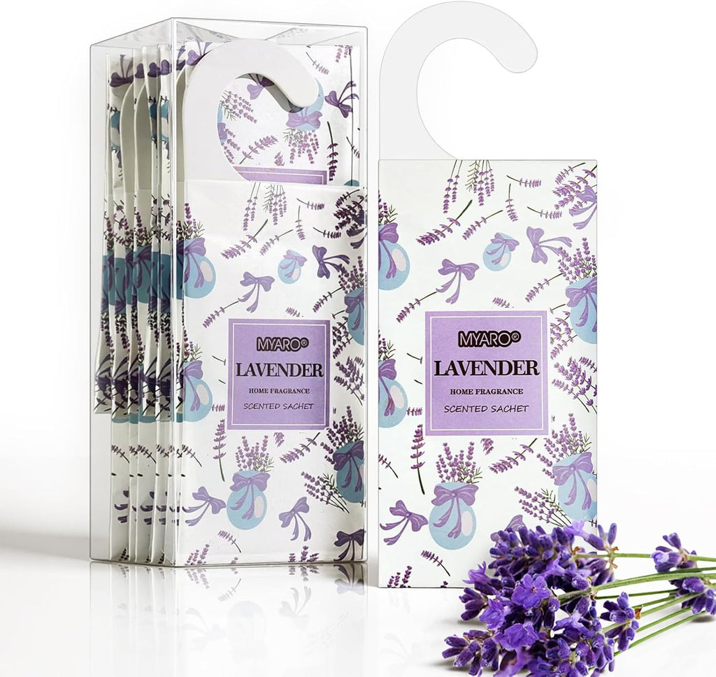 12 Packs Lavender Hanging Closet Air Freshener Long Lasting Drawer Deodorizer Smell Good Potpourri Scented Sachet for Home House
