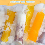 100 Ice Candy Plastic Bags - 4X12 Bolsas Para Bolis De Hielo Mexicanos Freeze Icepop Bags Popsicle Mold Bolsas Para Helados Caseros Popsicle Wrappers Yogurt Ice Cream Smoothie Mold Bag