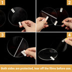 2Pcs Transparent Acrylic Sheet Circle - 6 Inch, 0.12" Thick Plexiglass Discs Panel, Clear Plastic round Blank Board for Picture Frame, Table Signs, Milestone Markers, Art Crafts, DIY Ornament