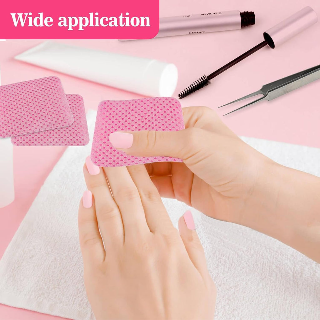 1500 Lint Free Nail Wipes - Pink Acetone Nail Polish Remover Wipes Lint Free Nail Wipes Pads Gel Nails No Lint Nail Glue Wipes Eyelash Extensions Toallitas Para Uñas Sin Pelusa Nail Supplies
