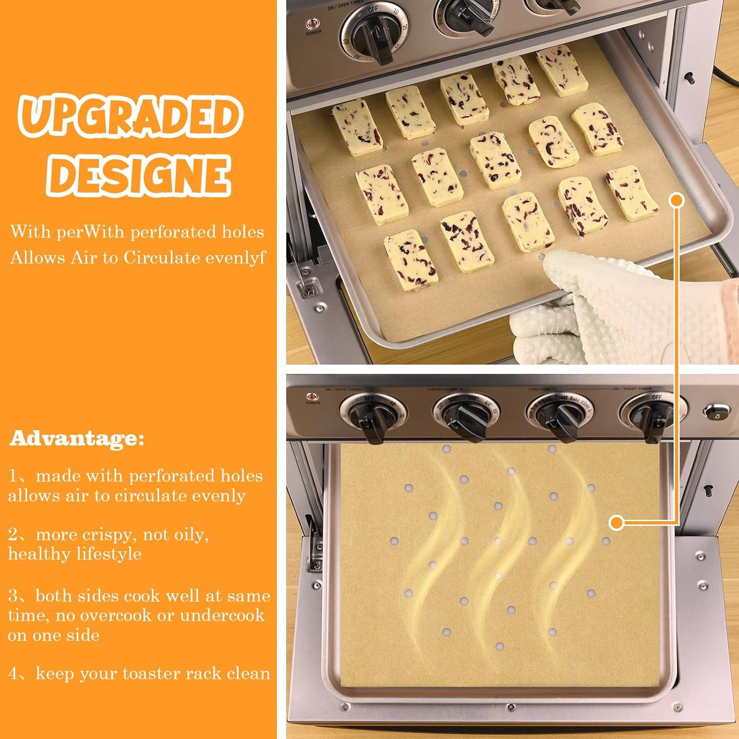 120 PCS Air Fryer Liners Disposable for Emeril Lagasse French Door 360 Air Fryer, Perforated Parchment Paper Sheets Compatible with Emeril Lagasse 26 QT Extra Large French Door 360 Airfryer