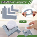 3 Pack Golf Ball Display Stand 1.97 Inch Wooden Golfball Display Case Grey Baseball Rack Holder for Souvenir Collections Tabletop Decor Men Golf Enthusiasts