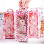 22PCS Gift Boxes,3X2X9 Inches Party Favor Boxes with Window, Pink Gift Wrapping with Handle for Girls Snacks, Candy, Toys,Birthday Themed Party