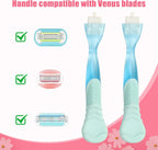 2PCS Replacement Handle Compatible with Gillette Venus Razor (Only Handle) - Blue