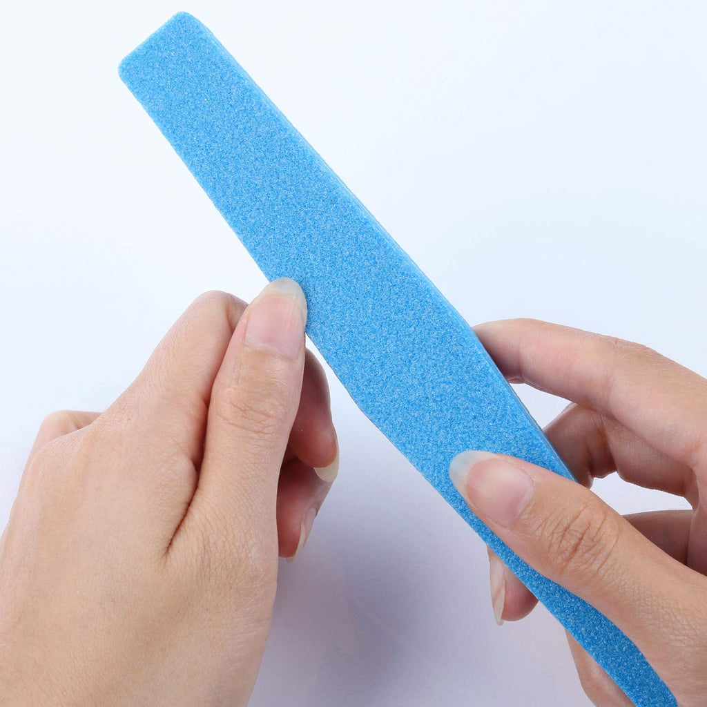 20 Pieces Nail Buffer Block Sponge Nail File Washable Double Sided 100/180 Sanding Block Buffing Files