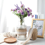 11Yard Jute-Burlap Ribbon Roll, Rustic Brown Natural Lace Trim for Gift Wrapping, Wreath Making, DIY Crafts & Farmhouse Home Decor