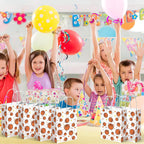 24 Pack Gift Bags, 5.5" X 2.8" X 8" Basketball Party Favor Bags with Handles for Sports Themed Party Girls Boys Birthday Decoration