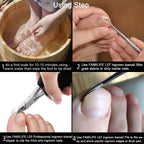 100% Stainless Steel Ingrown Toenail File and Lifter Double Sided with Storage Case (Ingrown Toenail File) and Manicure Set Manicure Kit Nail Kit Nail Clipper 9PCS Mens Grooming Kit Pedicure