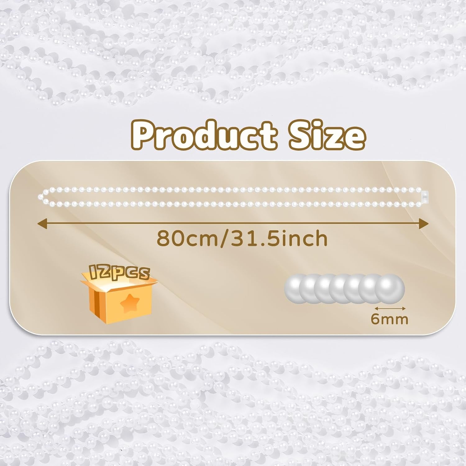 12 Pack Faux Pearl Necklace Bulk Long Pearl Women'S Jewelry 1920S White Pearl Party Favors Wedding Bridal Shower Tea Birthday Decorations